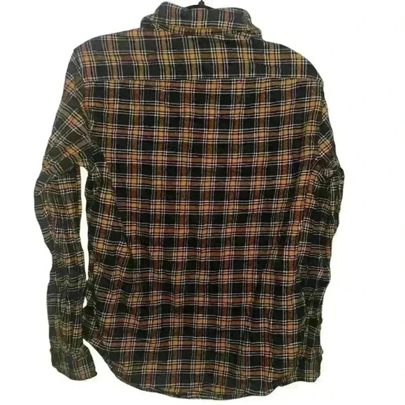 Goodfellow & Co Madras Flannel Button Up Shirt Mens Size Medium M Blue Yellow - Picture 3 of 4